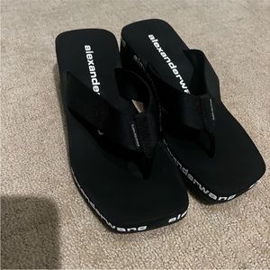 Alexander Wang wedge flip flops